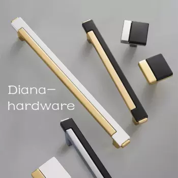 Ручки для шкафов Diana's-Hardware золотые черные цинковые