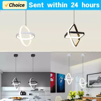 SANONI Подвесной светильник LED квадратный черный/белый