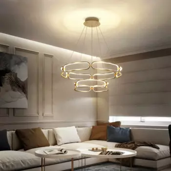 Круглый подвесной светильник Ludengchaoshi красный