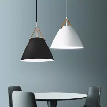 Подвесной светильник SIKEBOTE, кожаная и железная отделка