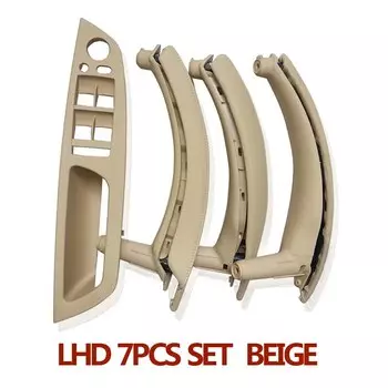 Модернизированная ручка для межкомнатной двери LHD с кожаным чехлом в сборе, полный комплект для BMW X5 X6 E70 E71 E72 2007-2014