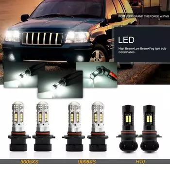 Модернизированные светодиодные фары, замена для Jeep Grand Cherokee WJ/WG 1999-2004 9005XS 9006XS 9055 9140 9145, бампер, фары дальнего света