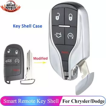 Модернизированный KEYECU с 5 кнопками для Chrysler 300 Dodge Challenger Charger Dart Durango 2014 2015 2016 2017, чехол для удаленного ключа