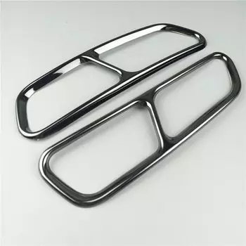 Модифицированная накладка на выхлопную трубу из нержавеющей стали для Audi A6 C7 2016-2018, декоративная рамка для выхлопных труб автомобиля