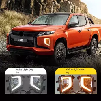 Модифицированная светодиодная передняя противотуманная фара для Mitsubishi pickup L200 Triton 2019-2021, дневные ходовые огни, поворотный сигнал
