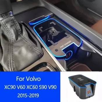 Модифицированное Беспроводное зарядное устройство Holde для смартфона Volvo XC90 S90 XC60 S60 2015-2020 Индукционная Беспроводная Быстрая зарядка