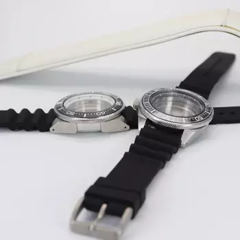 Модифицированные Чехлы для часов Seiko Samurai для дайвинга 43,8 мм, сапфировое стекло, резиновый ремешок для часов nh34 nh35 nh36, циферблат 28,5 мм
