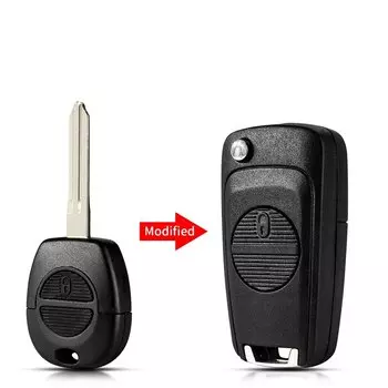 Модифицированный 2-кнопочный автомобильный флип-ключ KEYYOU для Nissan Micra Almera Primera X-Trail