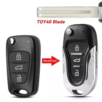Модифицированный 3-кнопочный откидной пульт KEYYOU для автомобильного ключа-брелока для Hyundai Picanto Solaris Sportage для Kia Picanto Sportage K5