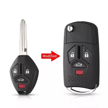 Модифицированный автомобильный ключ KEYYOU для Mitsubishi Lancer Outlander Endeavour Galant MIT11R, чехол для дистанционного ключа с лезвием, 2 + 1/3 + 1 кнопки