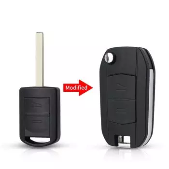 Модифицированный Автомобильный ключ KEYYOU для Vauxhall, Opel, Corsa C Combo, Tigra, Meriva, Agila, 2 кнопки, чехол для ключа с дистанционным управлением, левое лезвие