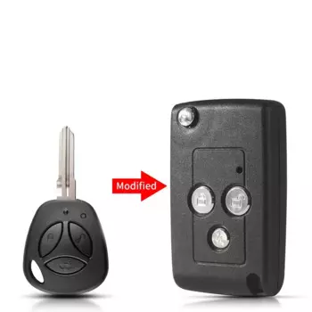 Модифицированный чехол KEYYOU для автомобильного ключа-Раскладушки с 3 кнопками для Lada Granta Priora Vesta X-Ray XRay Sedan Sport Kalina Uncut с дистанционным управлением
