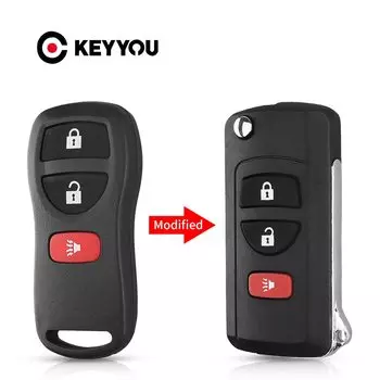 Модифицированный чехол KEYYOU для автомобильного ключа-пульта, чехол для NISSAN Pathfinder Titan Versa Maxima Frontier Xterra Murano INFINITI