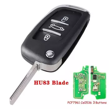 Модифицированный дистанционный Автомобильный ключ KEYYOU HCA/VA2 Blade CE0536 433 МГц ASK для Citroen C4 C5 C3 C2 PICASSO PCF7961 ID46 2/3 кнопок