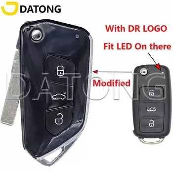 Модифицированный флип-чехол для автомобильного ключа Datong World для Volkswagen VW Glof Polo Jeeta Tiguan Beetle Passt Caddy Touareg Skoda Seat