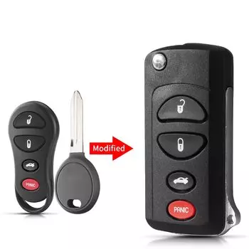 Модифицированный флип-чехол KEYYOU для Jeep Liberty Dodge Stratus Viper Chrysler Sebring Concord Fob 4 кнопки