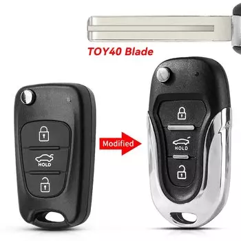 Модифицированный откидной дистанционный Автомобильный ключ KEYYOU, брелок для Hyundai Picanto Solaris Sportage для Kia Picanto Sportage K5