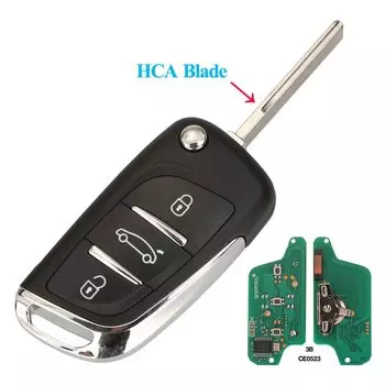 Модифицированный откидной дистанционный ключ Jingyuqin ASK/FSK 433 МГц PCF7961 для Citroen PICASSO C2 C3 C4 C5 C6 C8 Peugeot HU83/VA2 CE0536/0523