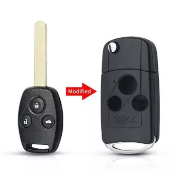 Модифицированный складной чехол KEYYOU для автомобильного ключа-пульта для Honda Accord Civic CRV Pilot Fit, Сменный Чехол-брелок с кнопкой 2/3/7