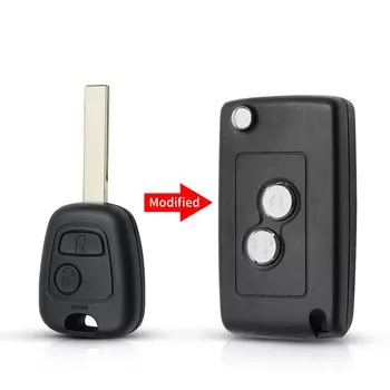Модифицированный складной чехол KEYYOU для автомобильного ключа с 2 кнопками, пустой чехол для Citroen C1 C2 C3 Xsara Picasso для Peugeot 206 306 307 406