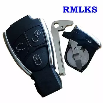 Модифицированный умный дистанционный ключ, оболочка, брелок с 3/4 кнопками для Mercedes-Benz CLS C E S ML SL SLK CLK W211 AMG, хромированный брелок