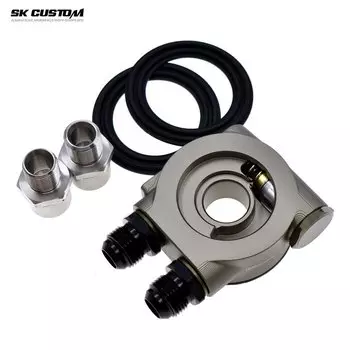 Модификация автомобиля Универсальный масляный охлаждающий фильтр SANDWICH PLATE АДАПТЕР ТЕРМОСТАТ M20 X 1,5 3/4-16 UNF AN8/AN10 NPT1/8 Порт датчика