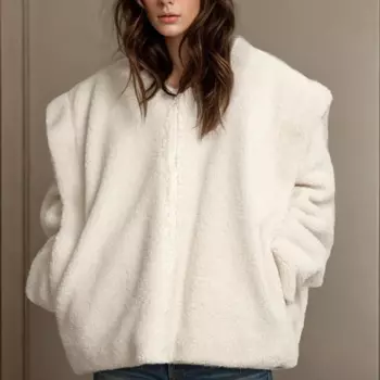 Модная элегантная зимняя куртка с V-образным вырезом, плотный кардиган на молнии, хлопковая парка с карманами, однотонная женская хлопковая куртка с длинным рукавом