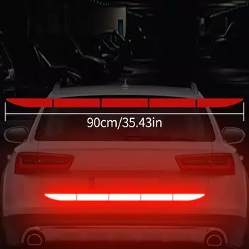 Модная автомобильная наклейка, светоотражающая предупреждающая лента безопасности, предупреждение о столкновении, светоотражающая наклейка для багажника автомобиля, ночной светоотражающий