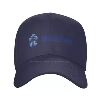 Модная качественная джинсовая бейсболка с логотипом Minskexpo