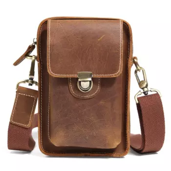 Модная качественная маленькая сумка через плечо из натуральной кожи, летняя сумка с крючком, дизайнерская поясная сумка, чехол для сигареты, чехол для телефона, мужская сумка