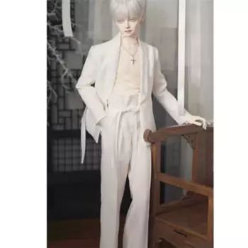 Модная Кукла 1/3 BJD, белая повседневная одежда из 3 частей с кружевной майкой, комплект одежды для мальчиков SD