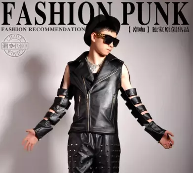 Модная мотоциклетная кожаная одежда в стиле панк с вырезами, Мужская одежда для выступлений певиц, Одежда для танцев, костюм, кожаная куртка, пальто/M-xl