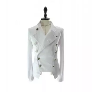 Модная мужская куртка в европейском стиле панк, приталенный винтажный костюм, пальто, двубортные костюмы, элегантная мужская верхняя одежда, весенние короткие куртки