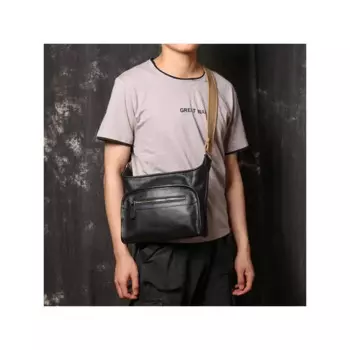 Модная мужская сумка через плечо из натуральной воловьей кожи, мягкая вместительная сумочка через плечо для Ipad