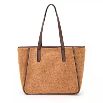 Модная однотонная Сумка-тоут, женская сумка большой вместимости, новинка осень-зима 2022, плюшевая сумка на плечо, модная Универсальная роскошная женская сумка