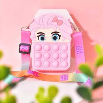 Модная популярная пузырьковая игрушка Радуга принцесса Kawaii Кошелек для монет Детский кошелек женская сумка из силикагеля простая мягкая игрушка для пальцев