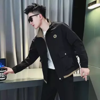 Модная рабочая одежда Короткая куртка для мужчин с высококачественным и стильным осенним новым легким роскошным свободным повседневным верхом Мужские куртки-бомберы