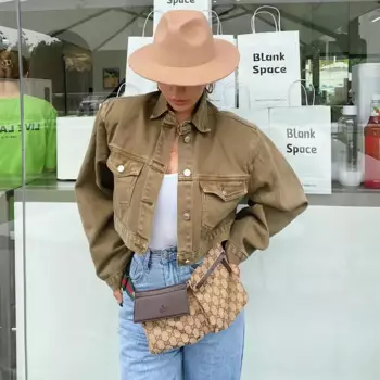 Модная шикарная универсальная дизайнерская укороченная джинсовая куртка, женская одежда, Женская винтажная уличная одежда, джинсовая куртка, женские куртки с пряностями для девочек