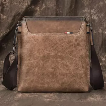 Модная Сумка-слинг через плечо из натуральной воловьей кожи для мужчин, деловая вместительная сумка-мессенджер, портфель, винтажный рюкзак M529