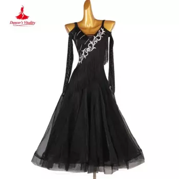 Модная танцевальная одежда, женское индивидуальное женское платье с длинным рукавом, роскошное женское платье