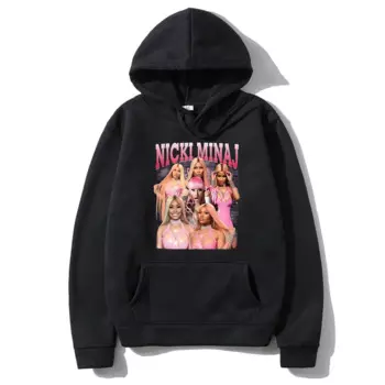 Модная Толстовка Rap Queen Nicki Minaj, Мужская толстовка в стиле хип-хоп, мужские винтажные повседневные толстовки большого размера, мужская и женская спортивная одежда с капюшоном