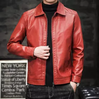 Модная трендовая кожаная мужская куртка Four Seasons, свободная модная повседневная кожаная куртка из искусственной кожи