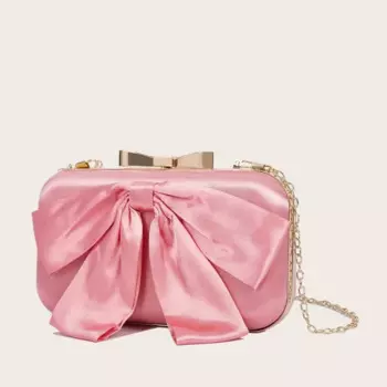 Модная вечерняя сумка с бантом, Милая атласная сумка-клатч для выпускного вечера для девушек, тканевый глянцевый однотонный кошелек, женская сумка Luxus Handtasche
