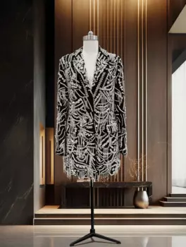 Модное и великолепное тяжелое промышленное длинное платье с бусинами и стразами