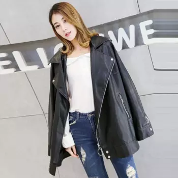 Модное плотное кожаное меховое Женское пальто 2024 зимние пальто средней длины с длинным рукавом женская уличная однотонная женская велосипедная куртка T515