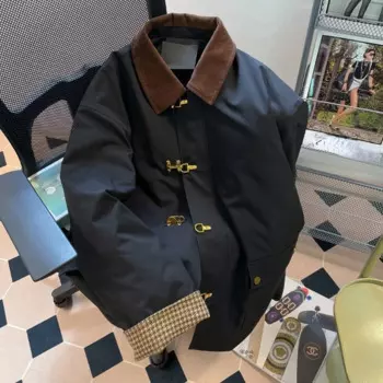 Модное винтажное вельветовое хлопковое пальто, Женская осенне-зимняя новая куртка с воротником с лацканами Y2k E-Girl, Толстые Теплые Топы с длинным рукавом