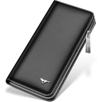 Модные брендовые мужские кошельки Septwolves из натуральной кожи, длинный деловой мужской кошелек-клатч на молнии