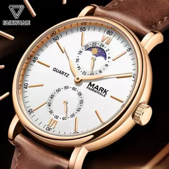 Модные Классические мужские кварцевые наручные часы деловой Простой Дизайн брендовые с кожаным ремешком водонепроницаемые мужские наручные часы Прямая поставка 2024