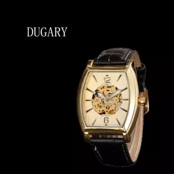 Модные квадратные автоматические механические полые мужские светящиеся водонепроницаемые деловые наручные часы duгри, мужские часы из сплава