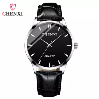 Модные кварцевые часы Chenxi 2018, мужские часы топового бренда, Роскошные мужские часы, деловые мужские наручные часы с кожаным ремешком, мужские часы